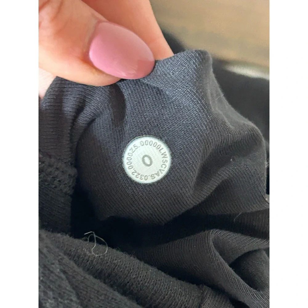 Lululemon Scuba High-Rise Jogger Black Cotton Fleece Sweatpants Size 0 W-27